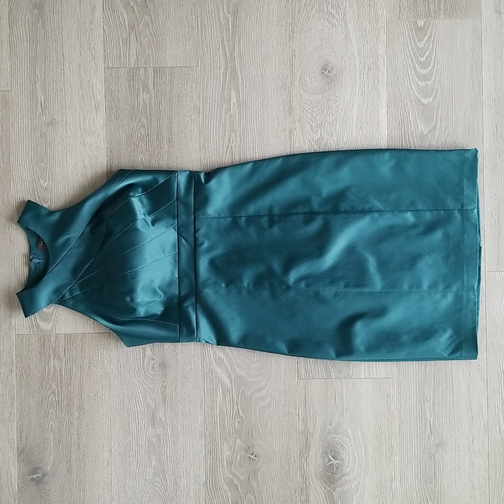 The Limited Dark Teal Satin Dress - 2